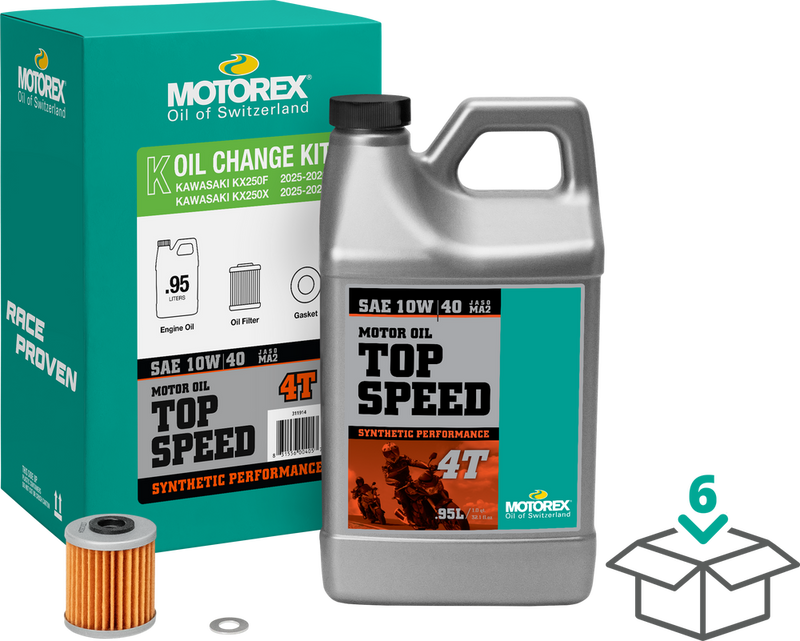 Motorex TOP Speed OIL Change Kit 0.95L 10W40 - 311914 Kawasaki KX 250 2025