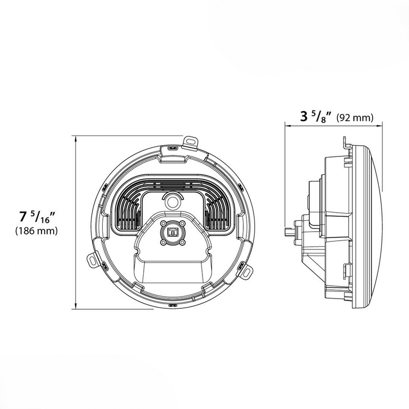 Koso North America 7" Zenith LED Headligh H4 Plug - GA030100 For Harley Motorcycles 1994-2013