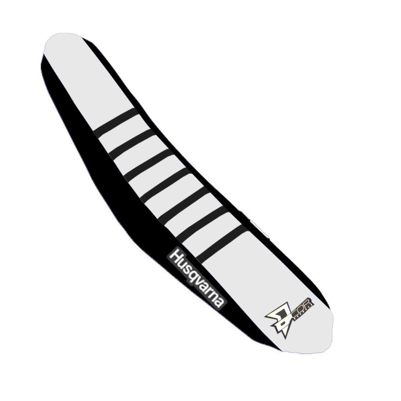 D-cor 862-70417 30-70-417 SEAT COVER BLACK/WHITE BLACK RIBS TC/FC125-450