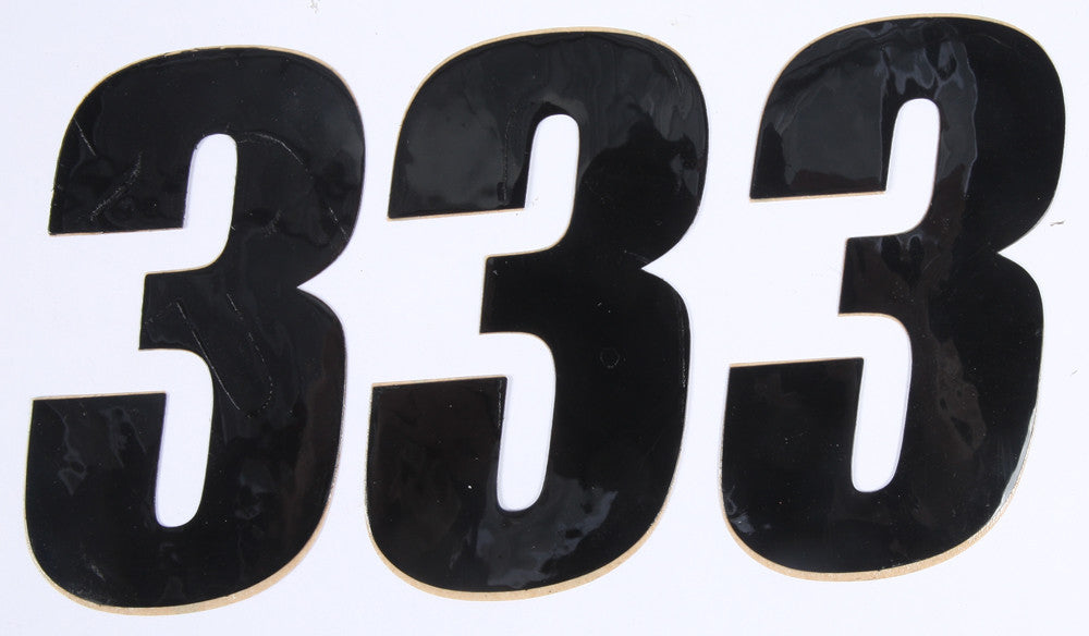 D-cor 862-243 45-24-3 NUMBER 3 BLACK 4" 3/PK