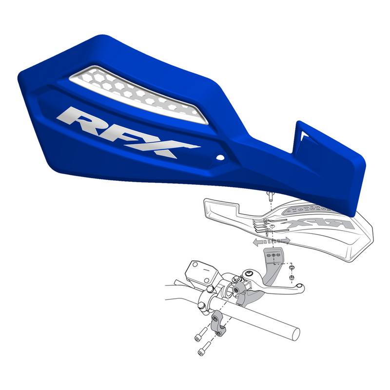 Rfx 739-0744 FXGU 30100 55BU RACE SERIES HANDGUARD BLUE INC MOUNT KIT
