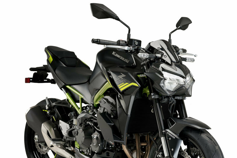 Puig Hi-Tech Parts Downforce Side Spoilers Black - 20284N Kawasaki 900 2017-2022