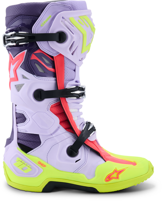 Alpinestars 482-0016013 2010520-3150-13 TECH 10 SUPERVENTED PURP/YLW FLUO/DIVA PINK 13