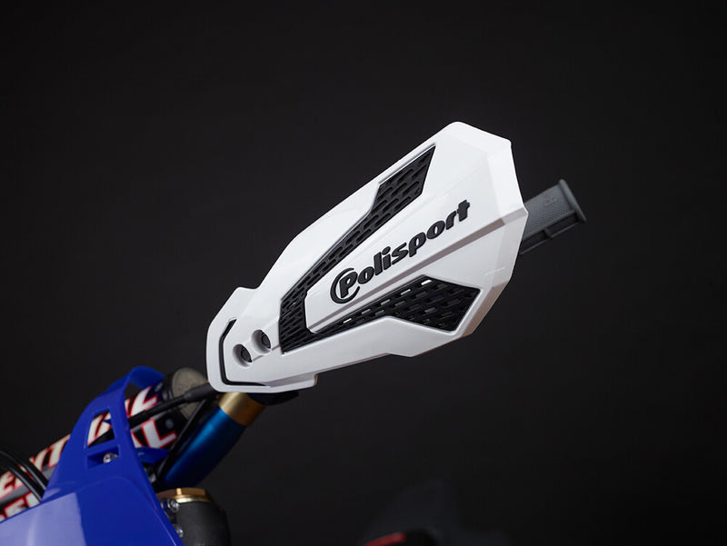 Polisport MX Flow Handguards White Black - 8308200014 Yamaha Dirt Bikes 2008-2024
