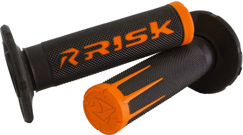 Risk Racing Fusion 2.0 Motorcycle Grips Orange - 00287 For Husaberg Dirt Bikes 1989-2014 | Beta Dirt Bikes 2008-2019 | Sherco Dirt Bikes 2014-2018