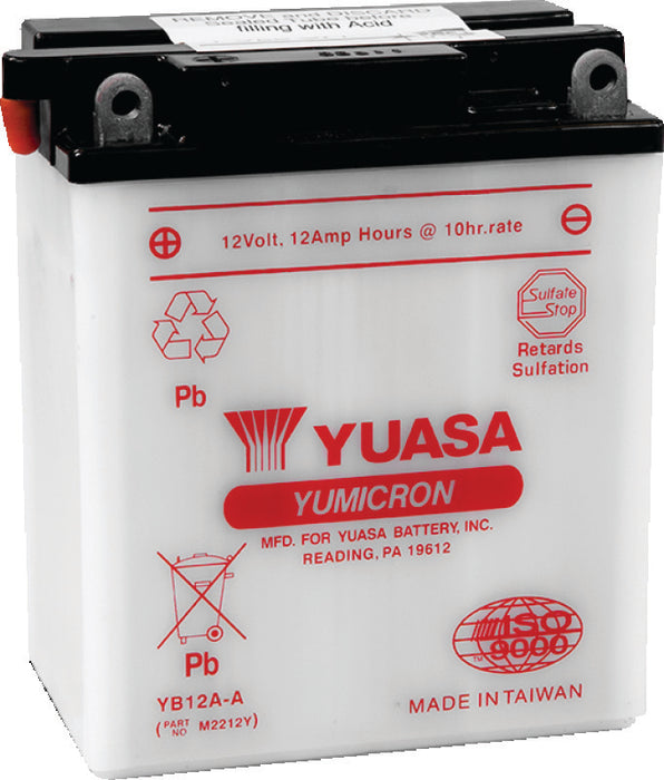 Yuasa Battery YUAM2212Y Yuasa YB12A-A Yumicron 12-Volt Battery - SpazCycle