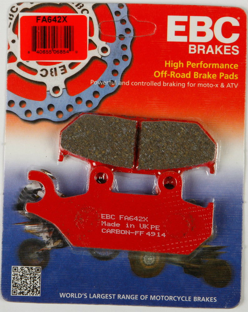 EBC Brake Pads Carbon X Series - FA642X For Yamaha UTVs 2014-2018 | Can-Am Maverick / Commander 2014-2015