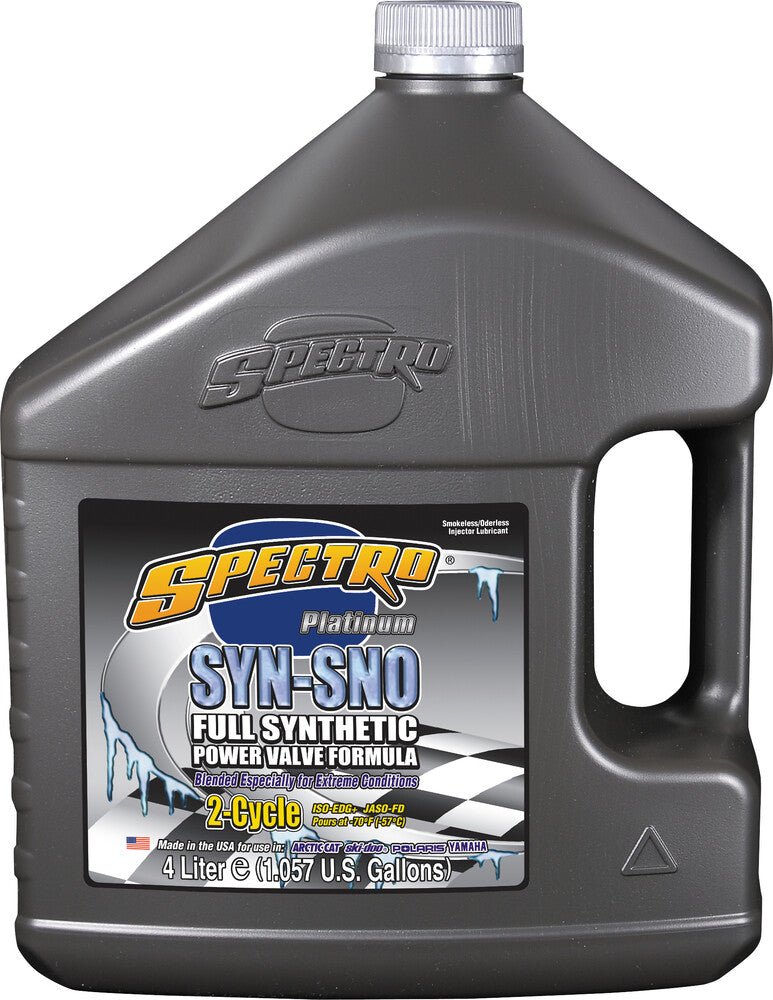Spectro 582-00072 310343 PLATINUM SYN POWERVALVE OIL 2T 1GAL SNOW