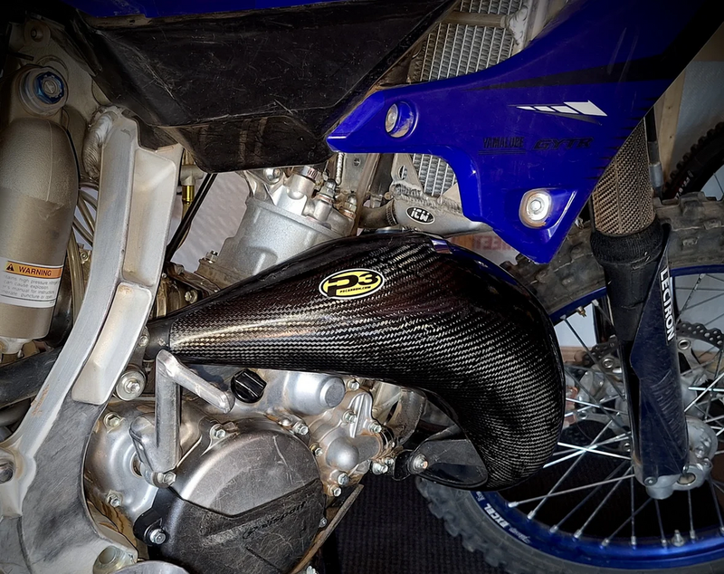 P3 Pipe Guard Carbon Fiber Yamaha YZ125 - 107043 Yamaha YZ 125 2005-2025