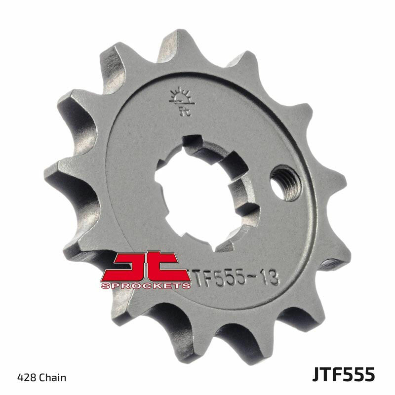 JT Sprockets Front CS Sprocket Steel 13T-428 - JTF555.13 For Kawasaki Dirt Bikes 1986-2023 | Suzuki RM 65 2003-2005 | Yamaha 225 1999-2004