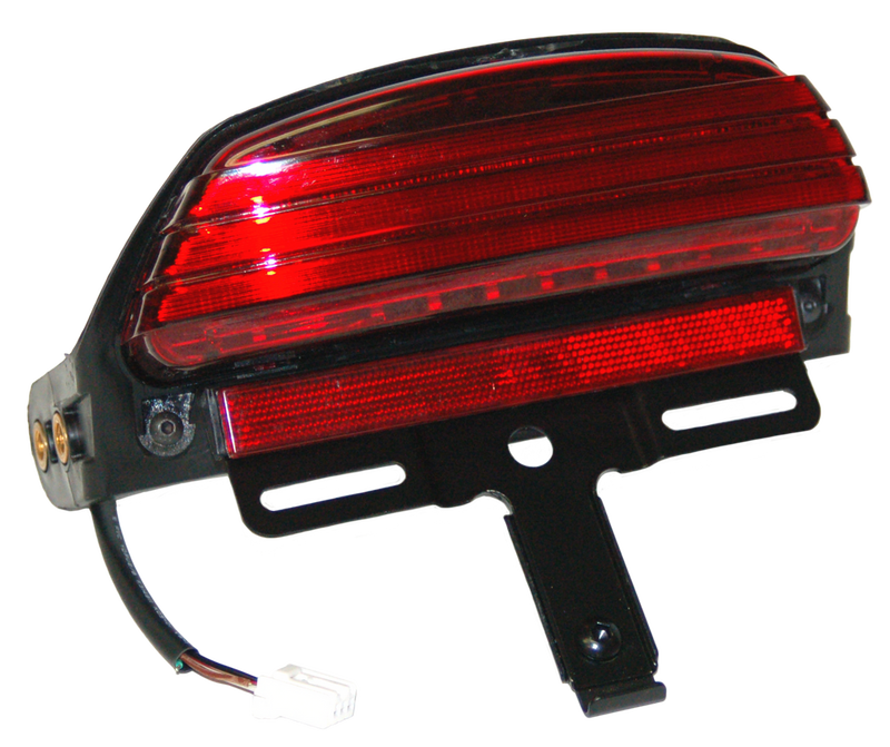 Letric Lighting Co LLC-DTL-RS Dyna LED Tailight RED Lense For Harley Fat Bob 2008-2013