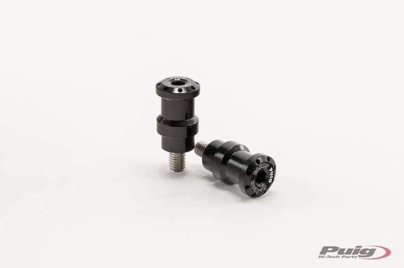 Puig Hi-Tech Parts Swingarm Spools HI-Tech 8MM Black 2/PK - 5923N For Triumph Motorcycles 2010-2020 | Suzuki Motorcycles 1993-2020