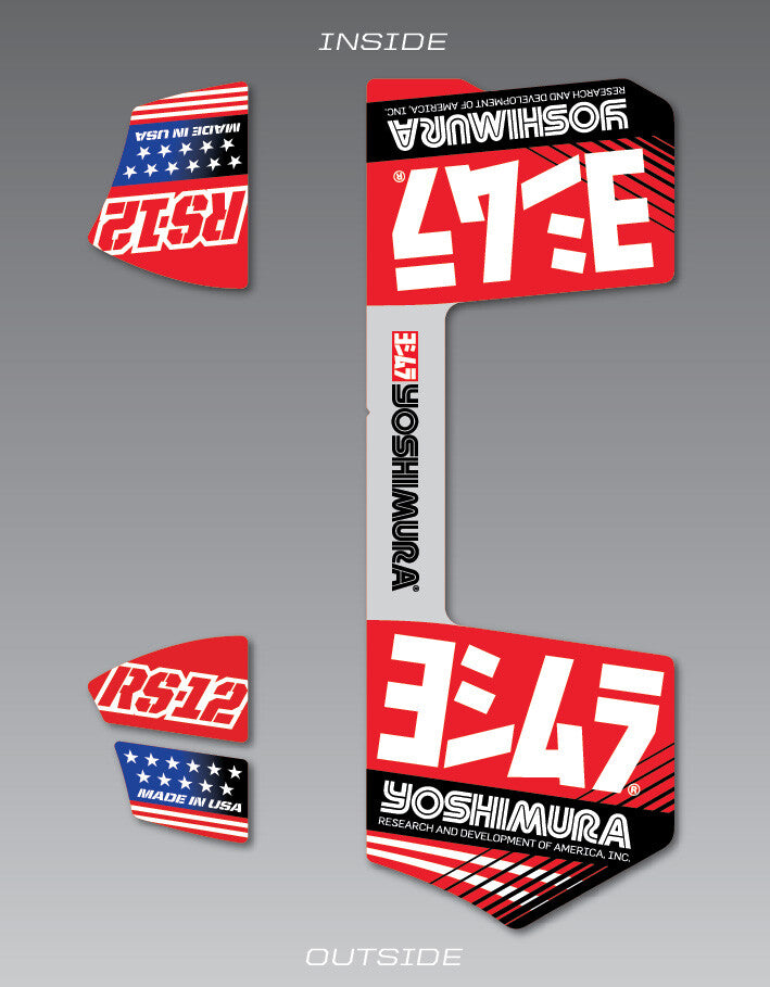 Yoshimura 961-9071 RS12-NB010 RS-12 MUFFLER DECAL SET