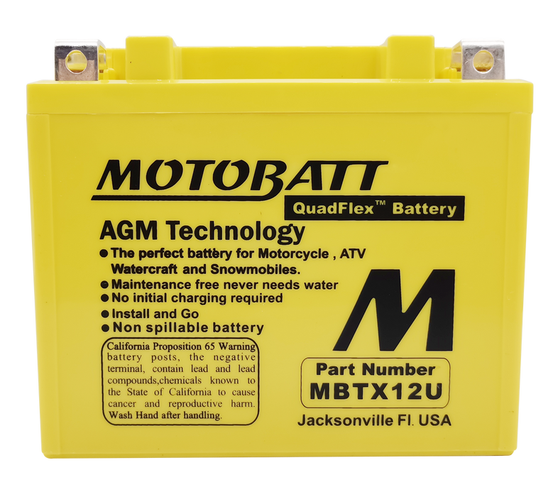 Motobatt 491-1005 MBTX12U BATTERY MBTX12U SEALED FACTORY ACTIVATED