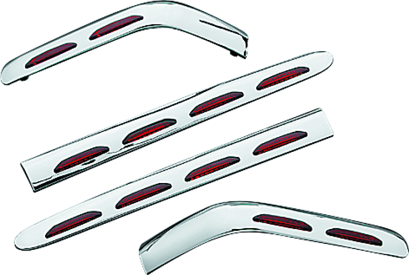 Kuryakyn 3202 L.e.d. Saddlebag Molding Set 4 Piece 01-10 GL1800 Chrome - Photo - Primary