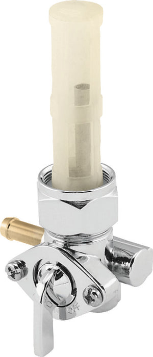 Bikers Choice 489716 Chrome 22MM Petcock With Screen Left Outlet Custom Universal - Photo - Primary