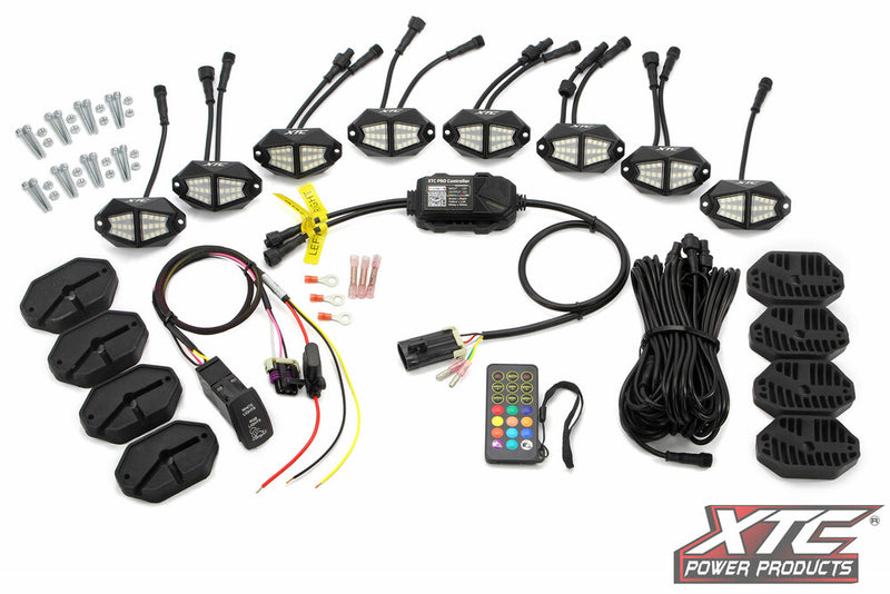 Xtc Power Products 630-1358 XLITE-8PODS-RGBW X-LITES ROCK LIGHT KIT RGB+W 8 LIGHTS