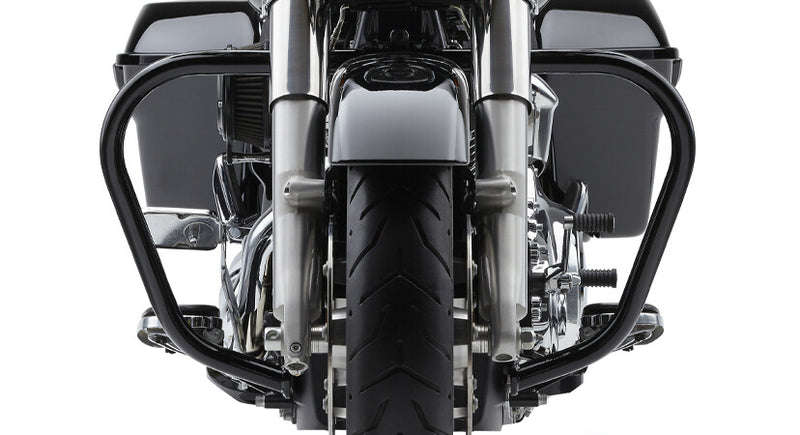 Cobra Freeway Bars Vbend 1.25" Black FLH FLT - 601-2113B For Harley Touring 2000-2026