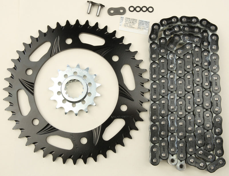 Vortex Sprocket Chain Kit Steel Aluminum 15/44T Black RX3 520-112L Black - CK6332 Honda CBR600RR 2007-2017