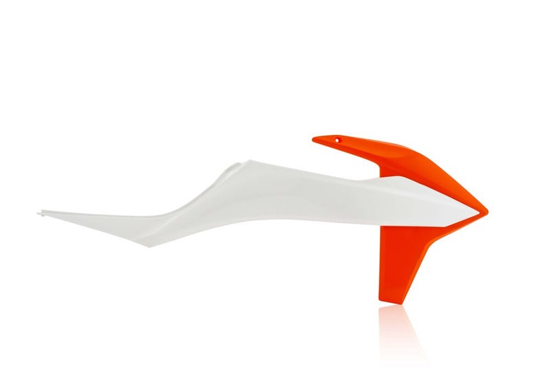 Acerbis Radiator Shroud White Orange - 2726515412 KTM Dirt Bikes 2019-2023