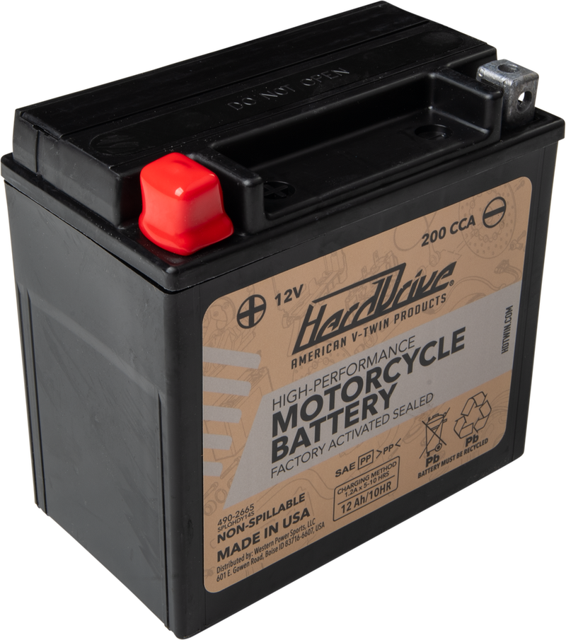 Harddrive High Perform Battery YTX-14 CCA 200 - HRDM7RH4S For Harley Rod / Screamin' / Night / Street 2002-2006