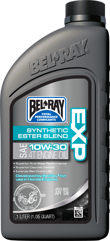 Bel-ray 840-1600 300894150160 EXP SYN ESTER BLEND ENGINE OIL 4T 10W30 1L