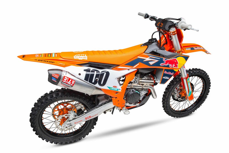 Yoshimura RS12 Series Exhaust System FS SS-AL-CF HUS - 264630S320 KTM 450 Factory Edition / SX-F 450 / XC-F 450 2022-2024