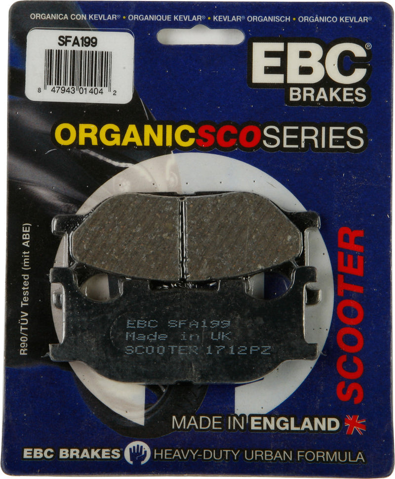 Ebc Brake Pads Organic - SFA199 Yamaha 250 Morphous 2006-2008