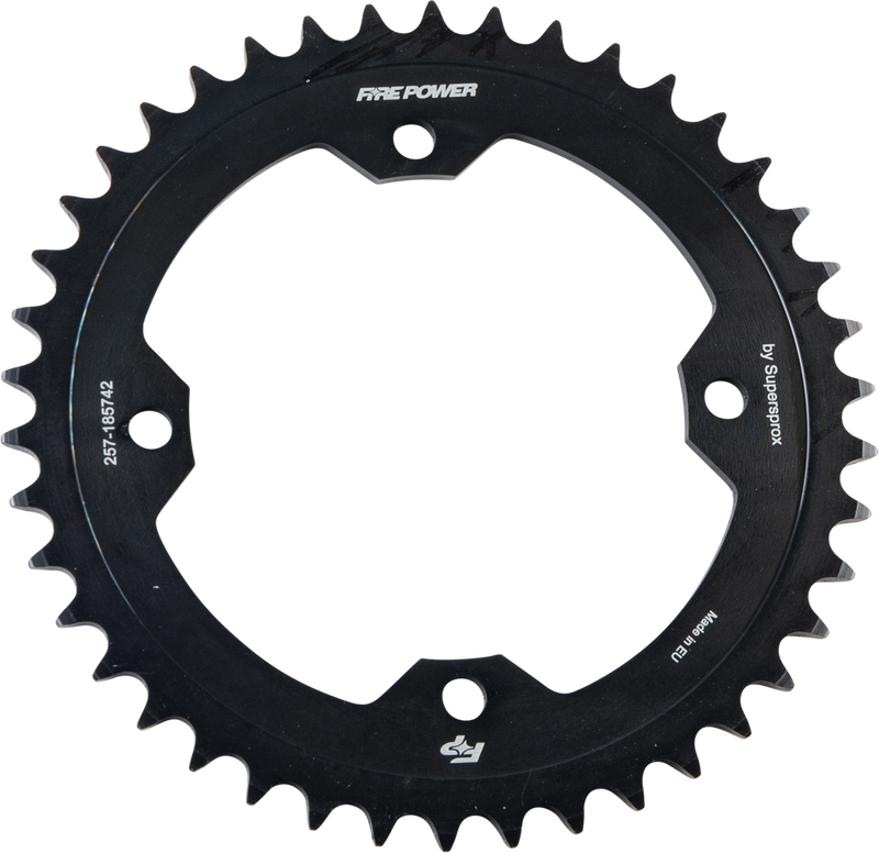 Fire Power 257-185742 FPS-1857-42-BLK REAR SPROCKET STEEL 42T BLK
