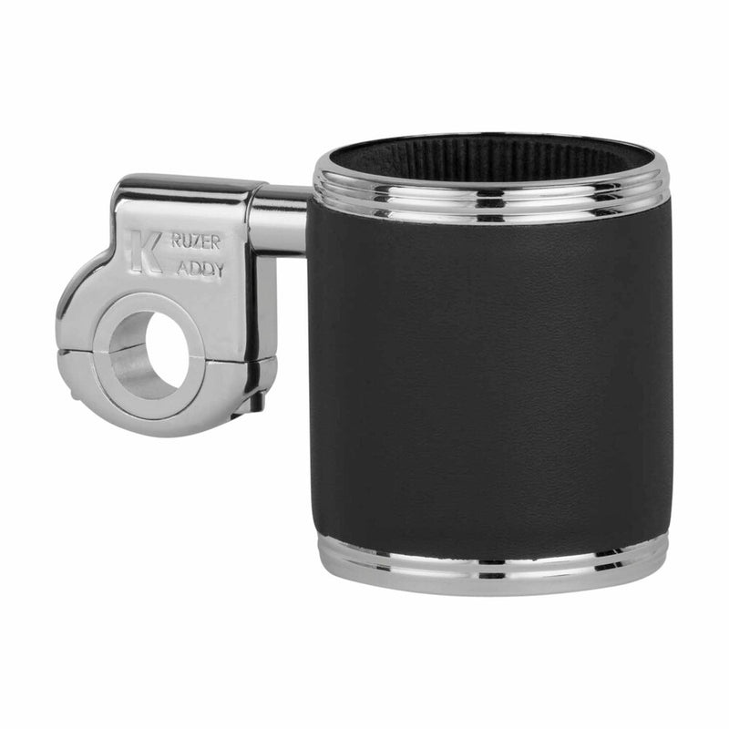 Kruzer Kaddy Clamp Mount Holder Leather Black Chrome - 400