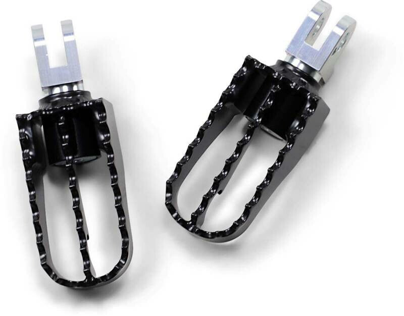 Burly Brand MX Style Pass Foot Pegs TRI Black - B13-1006B Triumph Motorcycles 2001-2017