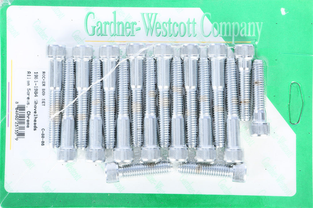 Gardner-westcott 830-1029 C-80-08 ROCKER BOX COVER SET CHROME 81-84 SHOVELHEAD