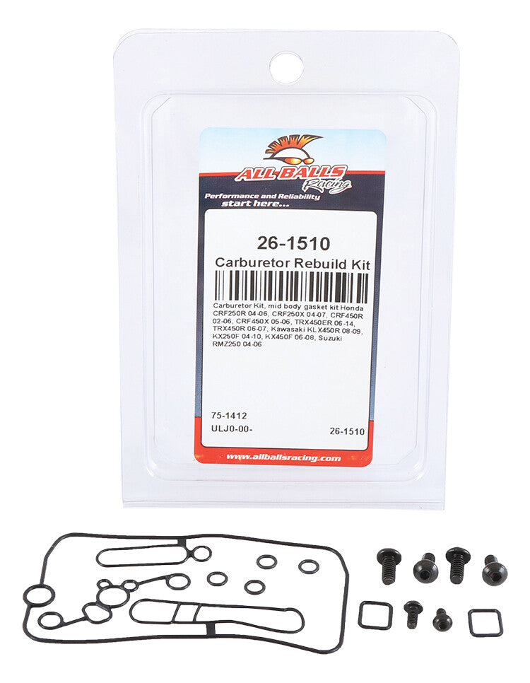 All Balls Keihin MID Body Carb Kit - 26-1510 For Kawasaki KX 250 / KX 450 / 450 2004-2010 | Suzuki RMZ 250 2004-2006
