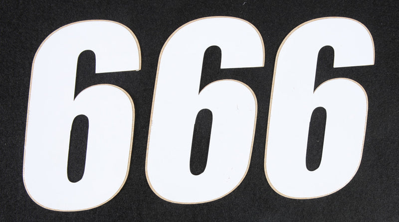 D'cor Visuals D-Cor Number 6 White 4" 3/PK - 45-14-6