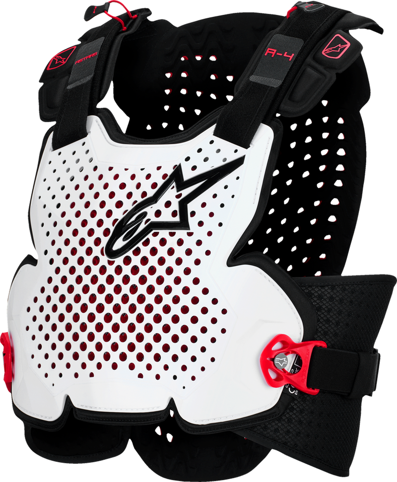 Alpinestars 482-00176X 6500526-132-XLX A-4 PLASMA CHEST PROTECTOR BLK/RED/WHT XL/2X