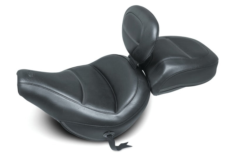 Mustang Motorcycle 79331 Mustang 18-21 Harley Heritage Classic Standard Deluxe Touring Recessed Passenger Seat - Black - Photo - Primary