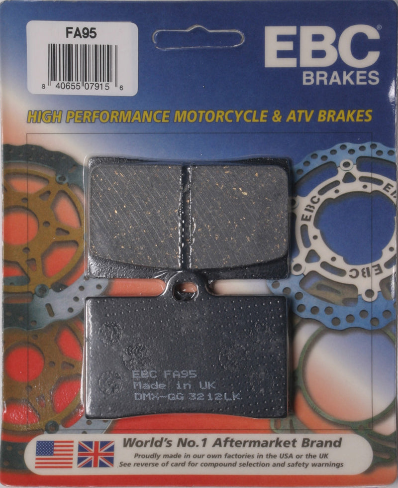 EBC Brake Pads Organic - FA95 For Ducati Motorcycles 1990-1999 | Indian 2009-2012 | ATK 500 Enduro / 600 / 450 Motard 2002-2003