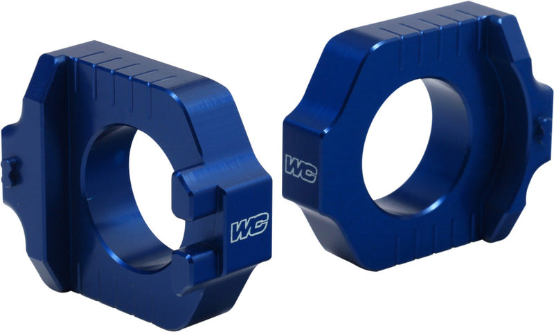 Works Axle Blocks Elite Yamaha Blue - 17-265 Yamaha Dirt Bikes 2002-2021