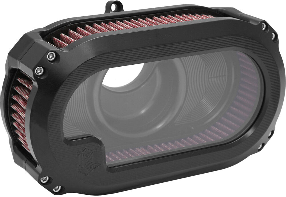 Kens Factory 563-03140 NXT-05B NL AIR CLEANER W/GLASS BLKW/BLK CVO `23 RG FLHX `24