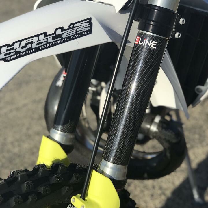 E-Line Accessories Carbon Fiber Fork Guards UNI - FG01 For Beta Dirt Bikes 2010-2023 | Sherco Dirt Bikes 2017-2022 | Yamaha Dirt Bikes 1999-2023