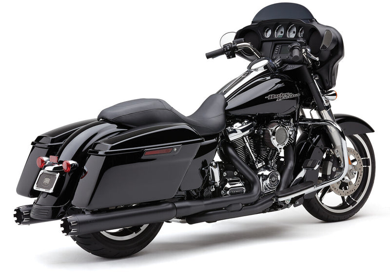Cobra 4" Dual CUT TIP Slip-ON Black FLH FLT - 6267RB For Harley Touring 2017-2026