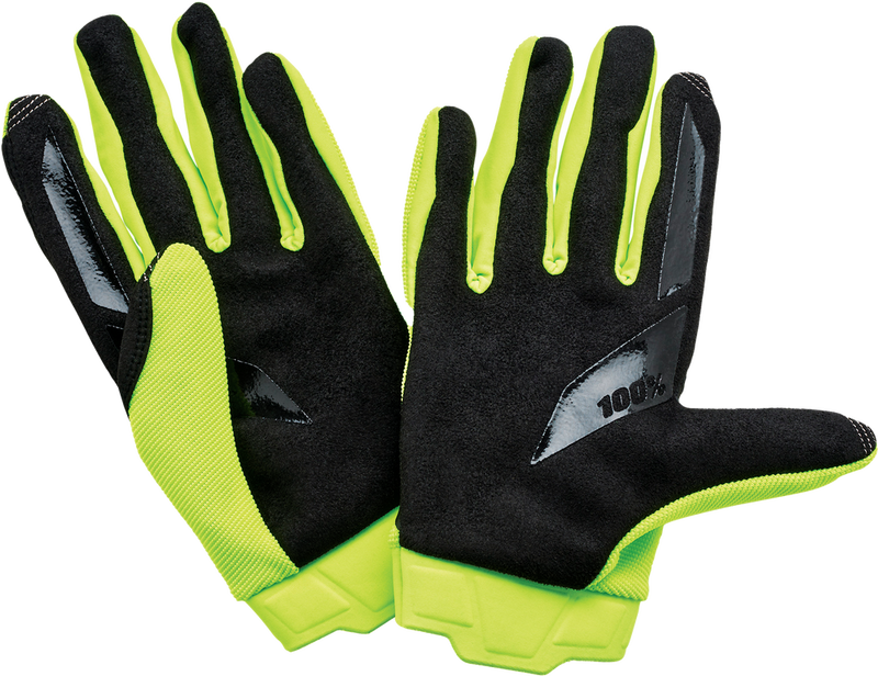 100% 610-6525L 10013-00008 RIDECAMP WOMEN'S GLOVES FLUO YELLOW/BLACK LG