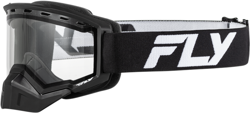 Fly Racing YTH Focus Snow Goggle Black WHT With Clear Lens - FLB-24FY2