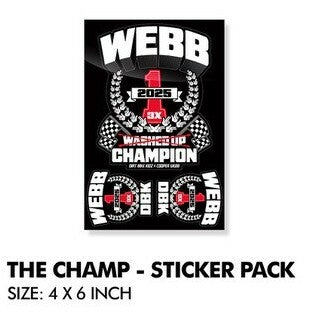 Dbk 325-00080 AC-CW2CHAMP-DECAL THE CHAMP CW2 STICKER PACK 4X6 SHEET