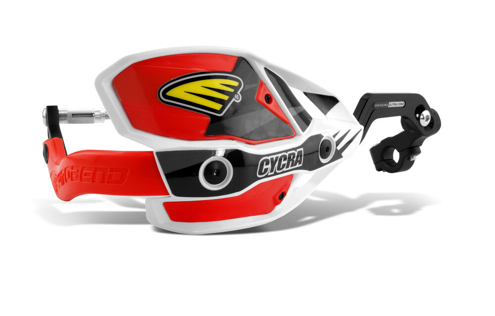 Cycra 714-1588 1CYC-7407-32X CRM WRAP AROUND HANDGUARDS 7/8" CLAMP - WHITE/RED