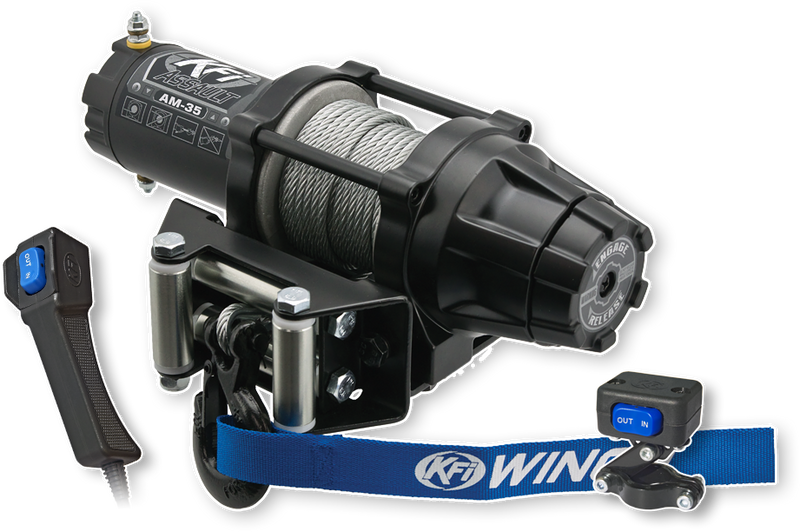 KFI Products 3500LB Steel Cable Assualt Series Winch - AM-35