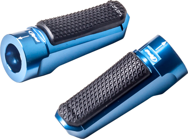 Puig Hi-Tech Parts Footpegs Sport Blue - 7318A For Ducati Motorcycles 2008-2020 | Honda Motorcycles 2000-2021 | Triumph Motorcycles 2008-2021