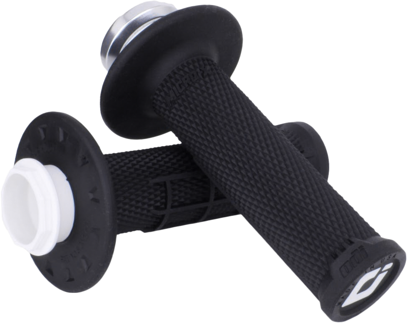 Odi 206-1150 H36MXB MICRO-X LOCK-ON GRIPS HALF-WAFFLE BLACK/SILVER