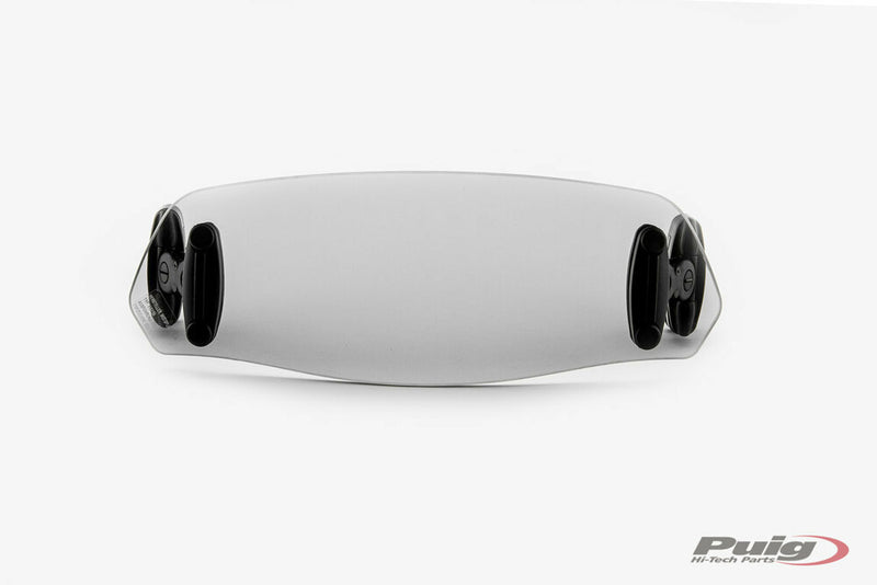 Puig Hi-Tech Parts Visor Multi-Adjustable Clip-ON Smoke 95X255MM - 6320H Triumph Tiger / XC 800 / Tiger Explorer 2007-2020