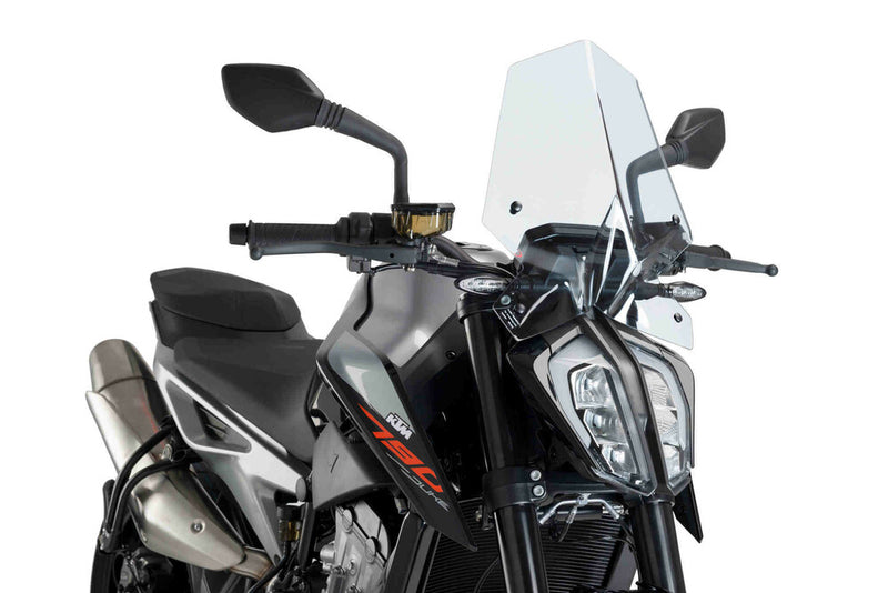 Puig Hi-Tech Parts Windscreen Naked NEW GEN Sport Clear - 9668W KTM 790 Duke / 890 Duke 2018-2023